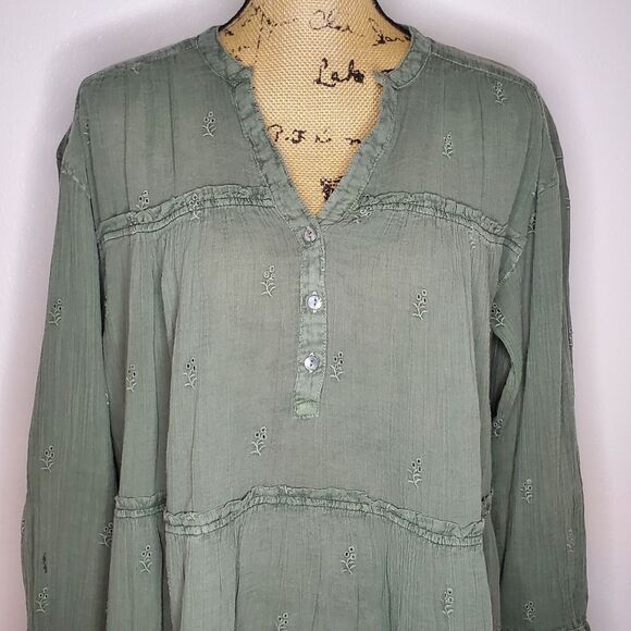 Sundance Willa Tunic Tiered Bohemian Top Size Small P - Picture 3 of 13